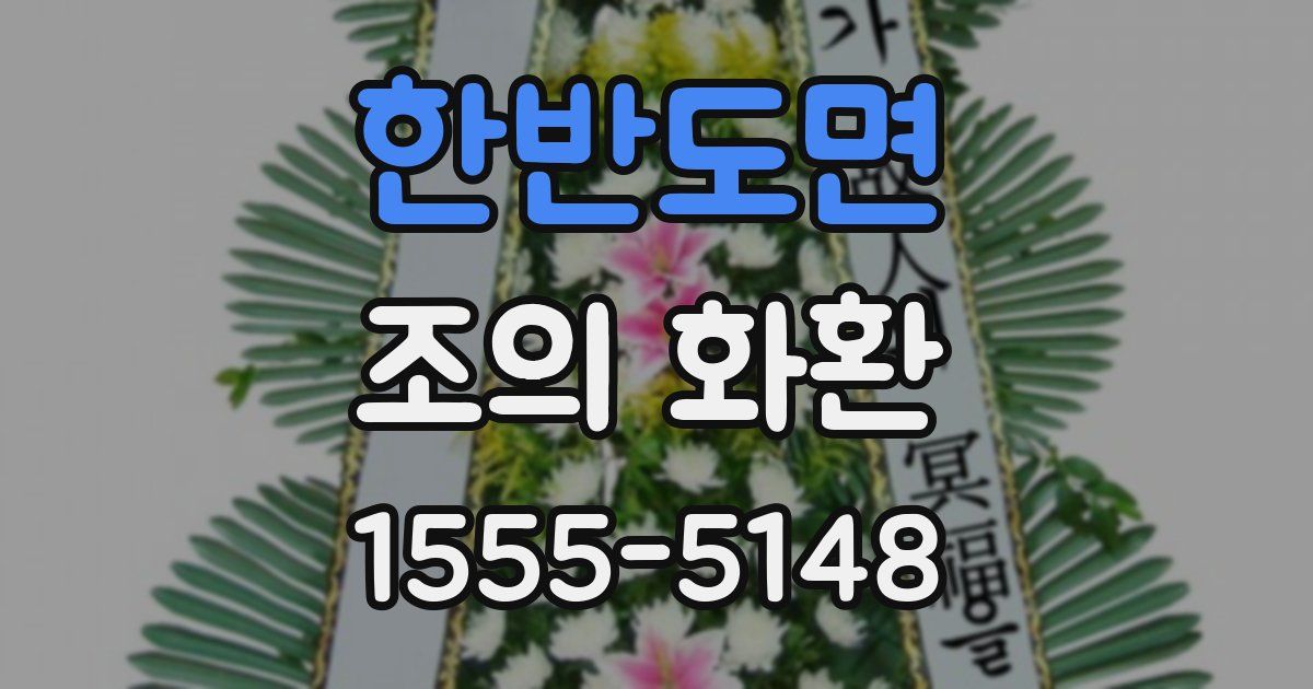 한반도면 조의 화환