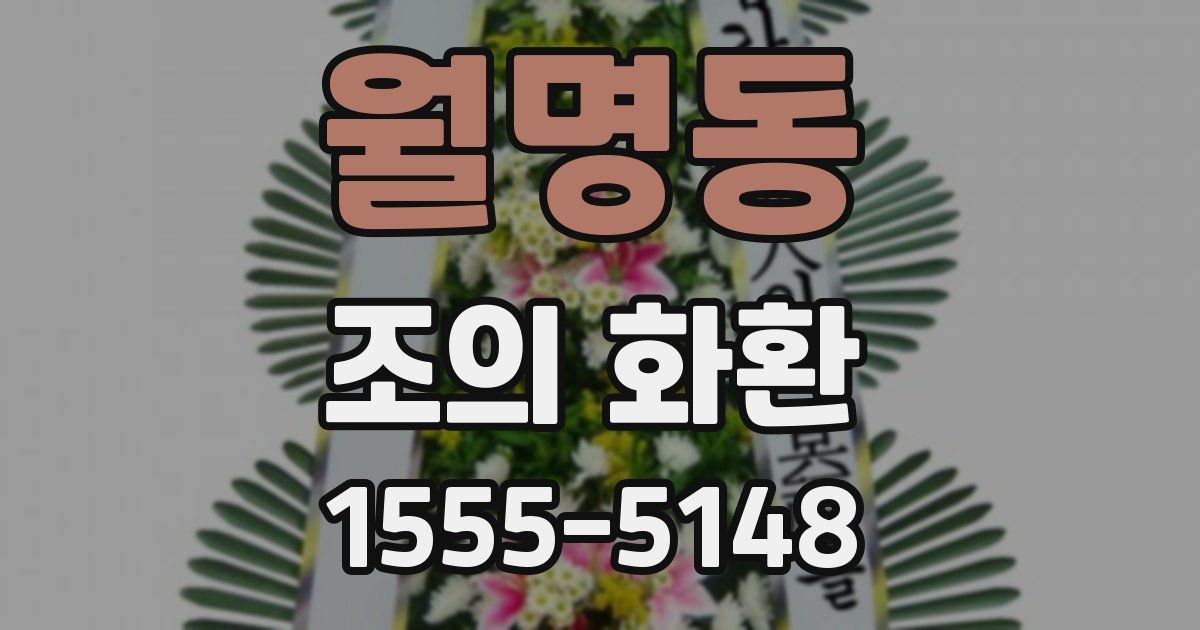 월명동 조의 화환