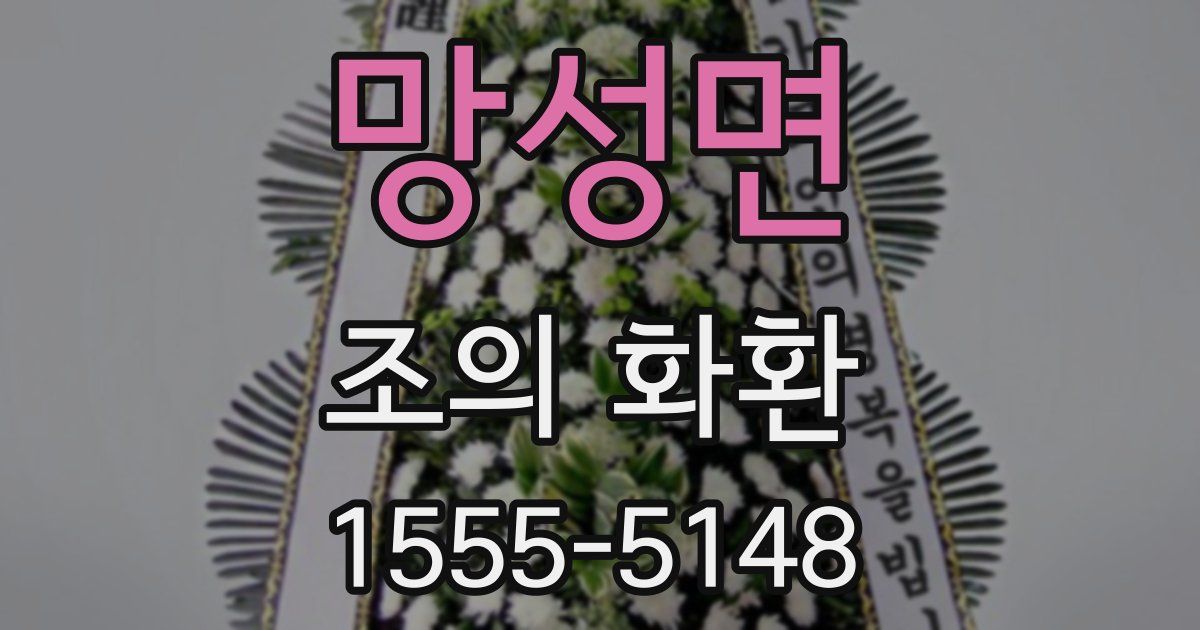 망성면 조의 화환