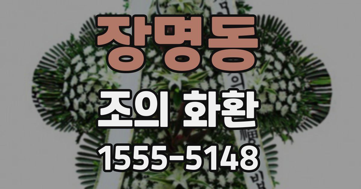 장명동 조의 화환