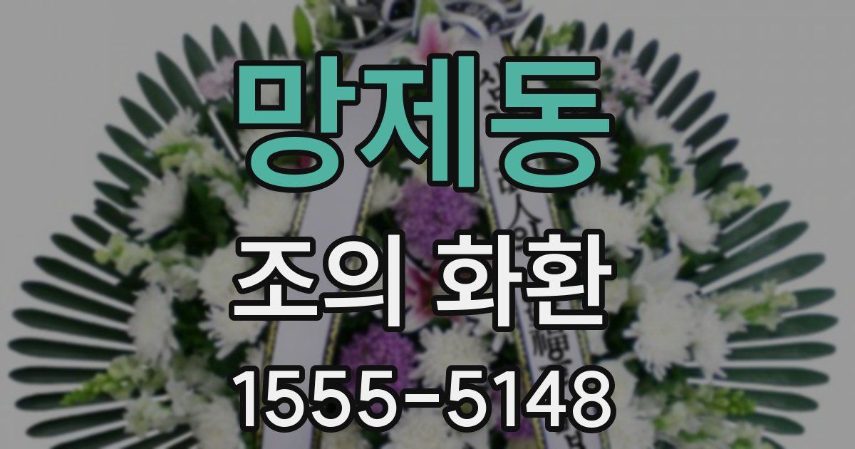 망제동 조의 화환