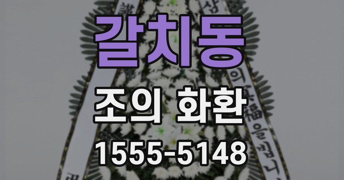 갈치동 조의 화환
