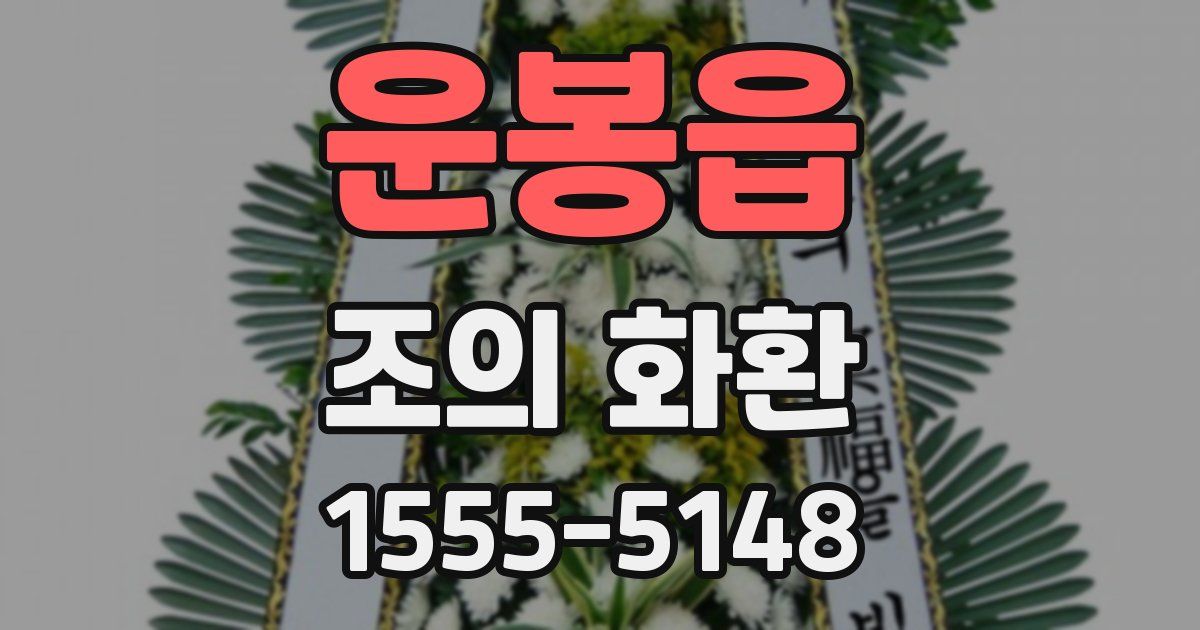 운봉읍 조의 화환