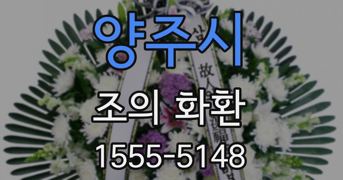 양주시 조의 화환