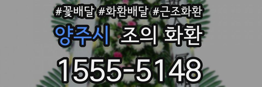 양주시 조의 화환