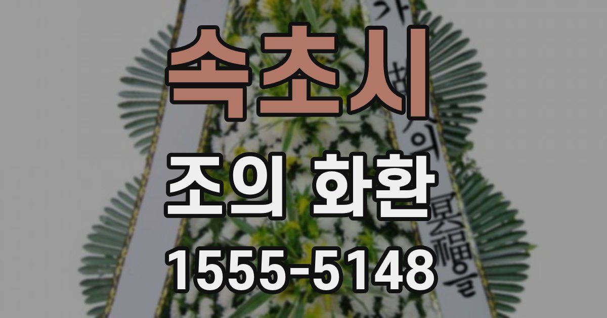 속초시 조의 화환