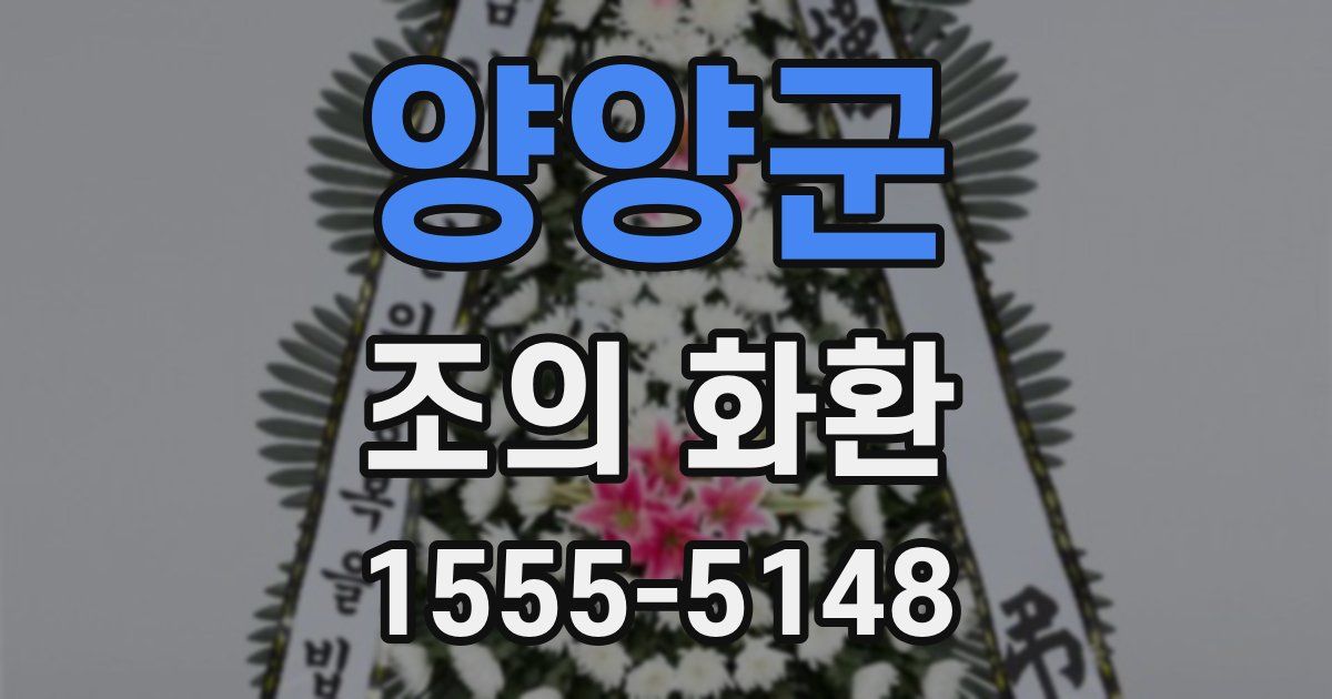 양양군 조의 화환