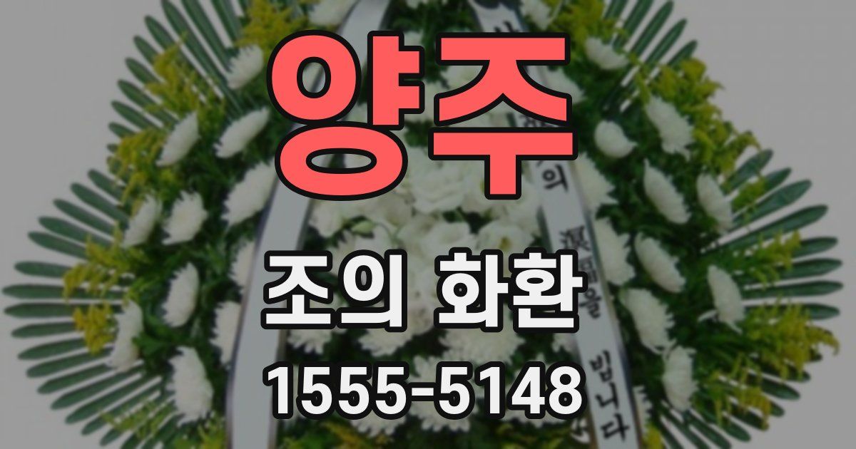 양주 조의 화환