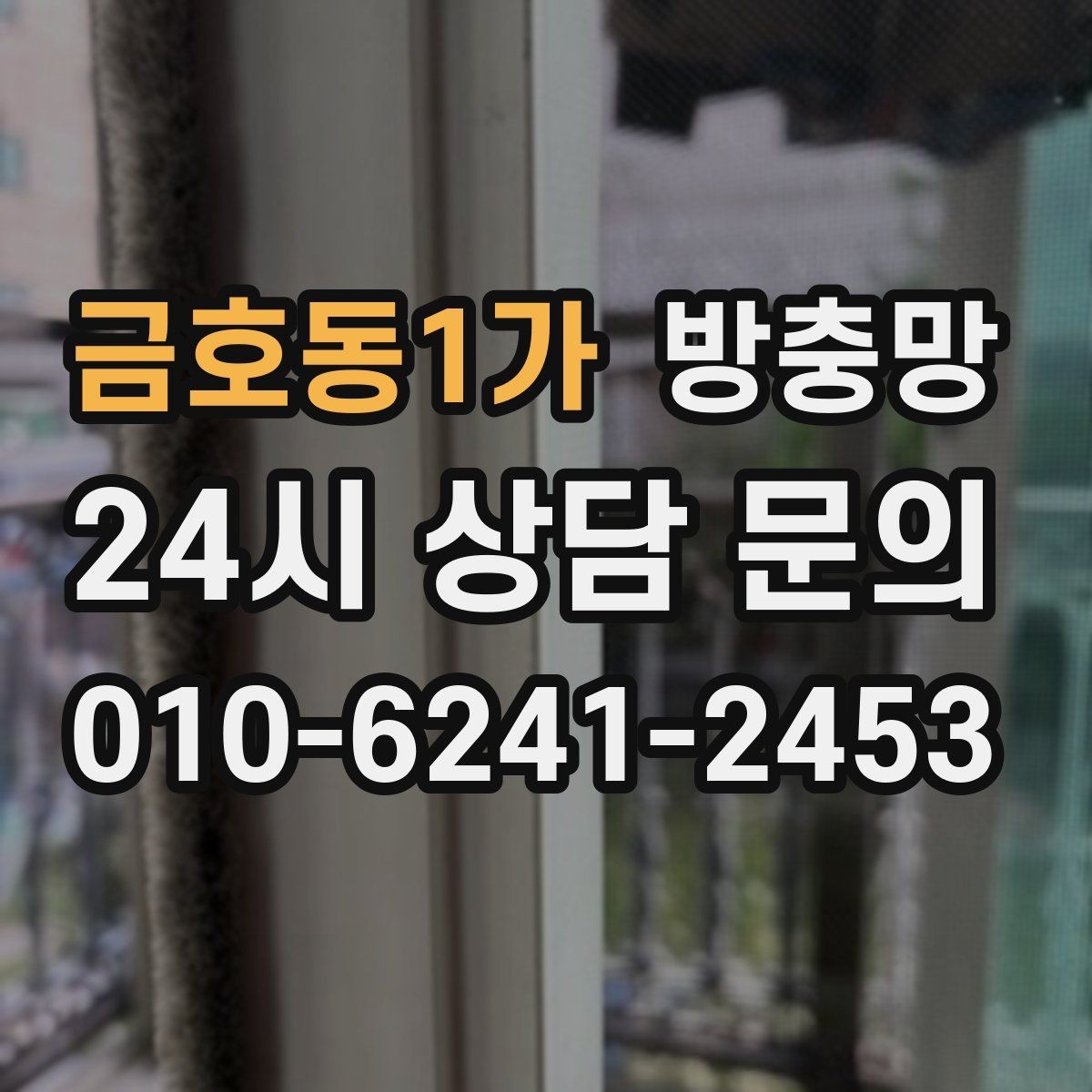 금호동1가 방충망 작은 창도 방치하면 벌레가 들어옵니다
