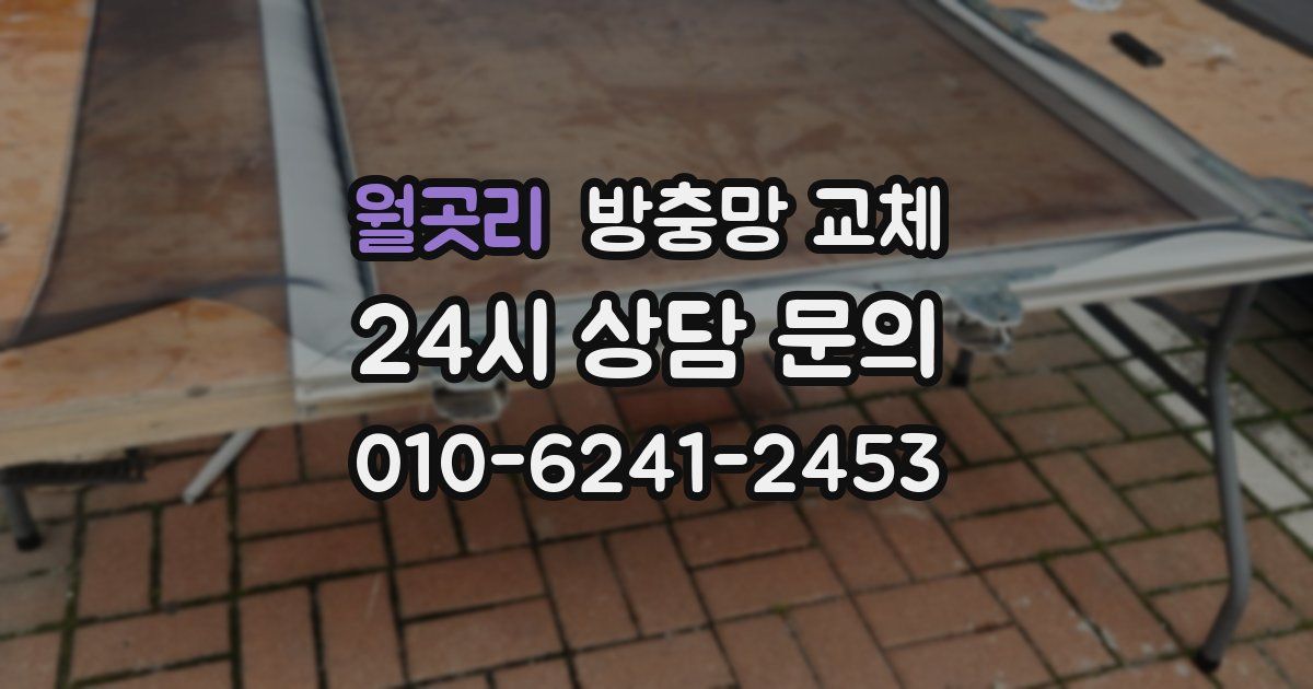 월곳리 방충망 교체