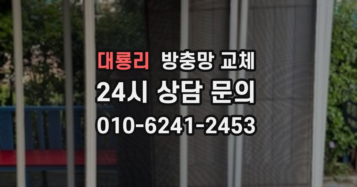 대룡리 방충망 교체