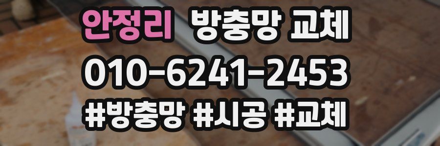 안정리 방충망 교체