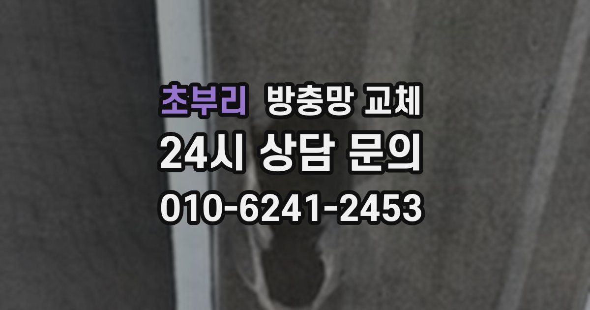초부리 방충망 교체