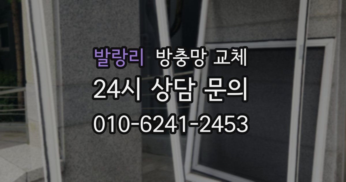 발랑리 방충망 교체