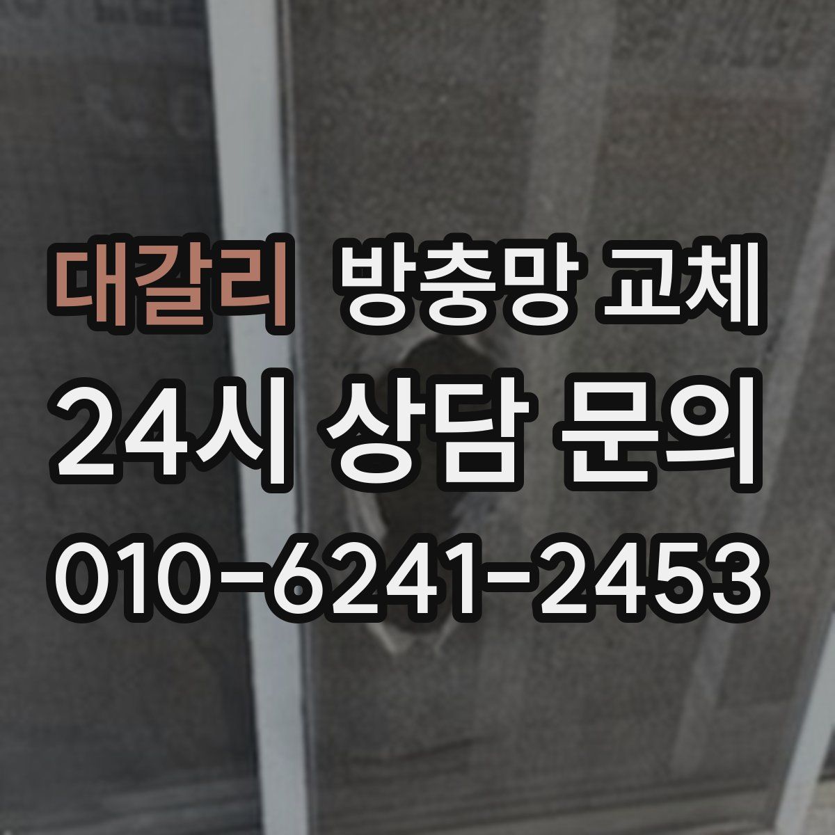 대갈리 방충망 교체