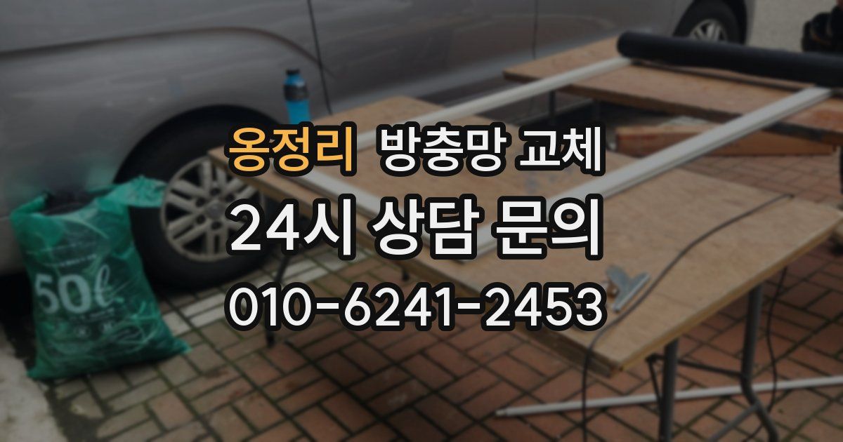 옹정리 방충망 교체