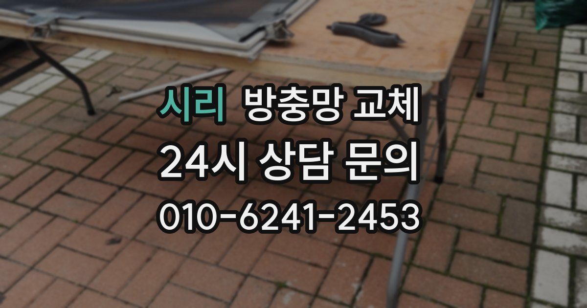 시리 방충망 교체