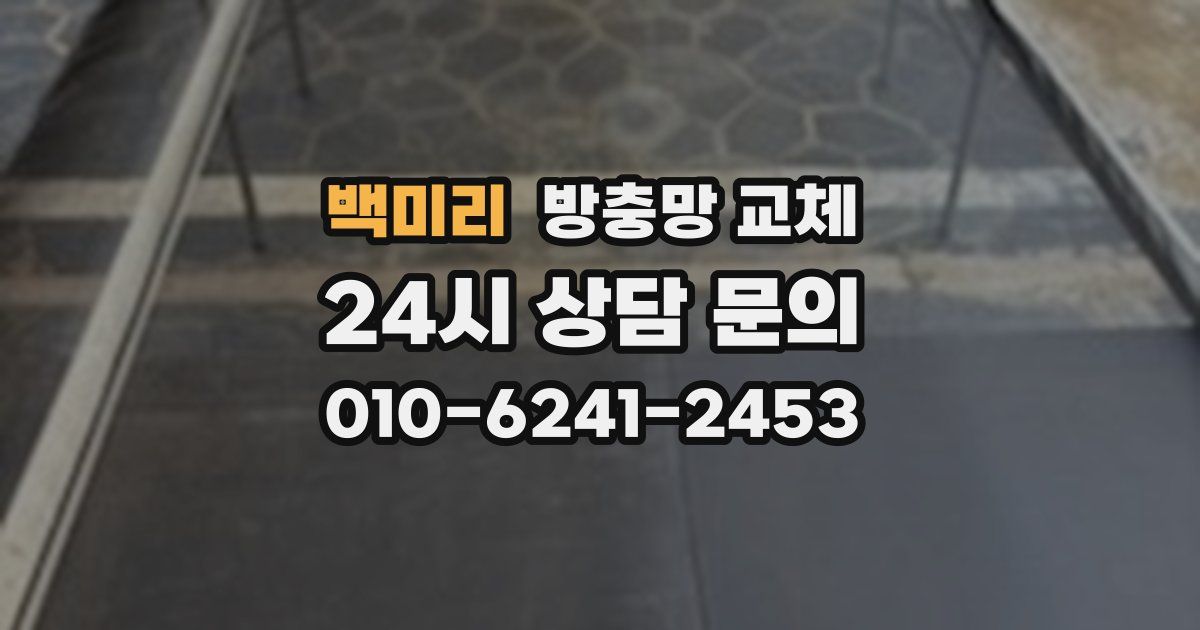 백미리 방충망 교체