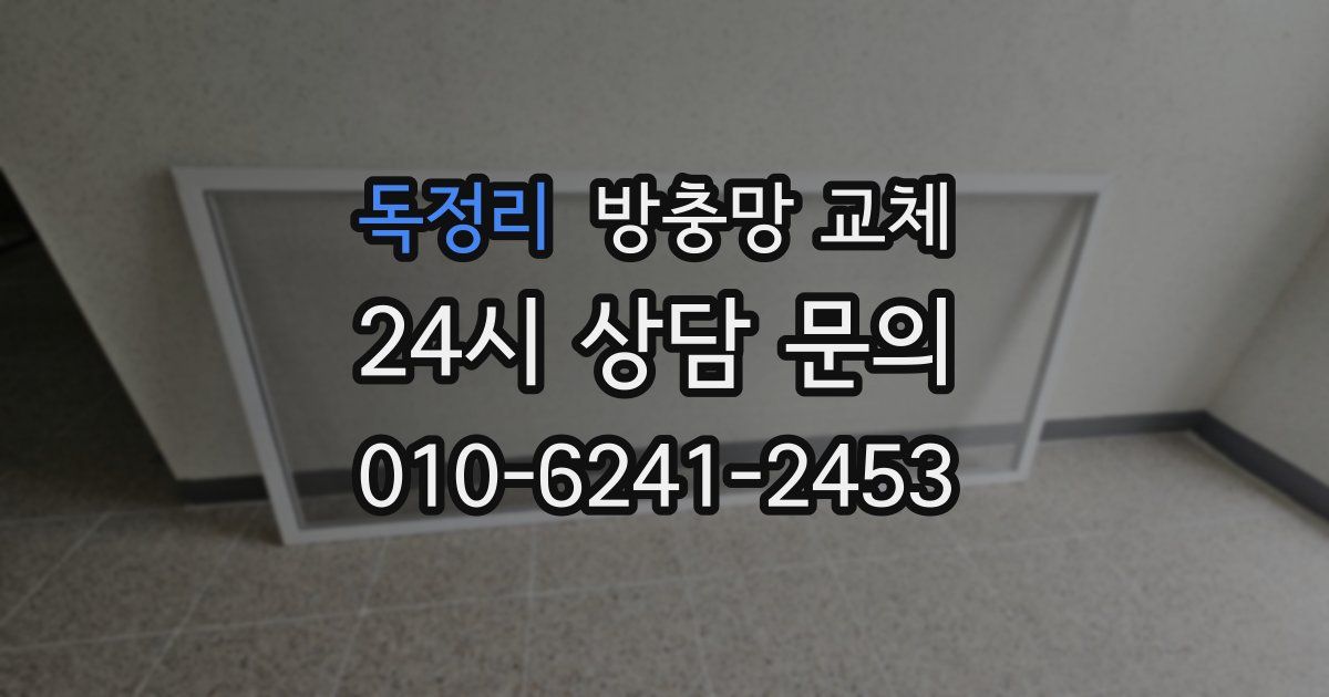 독정리 방충망 교체