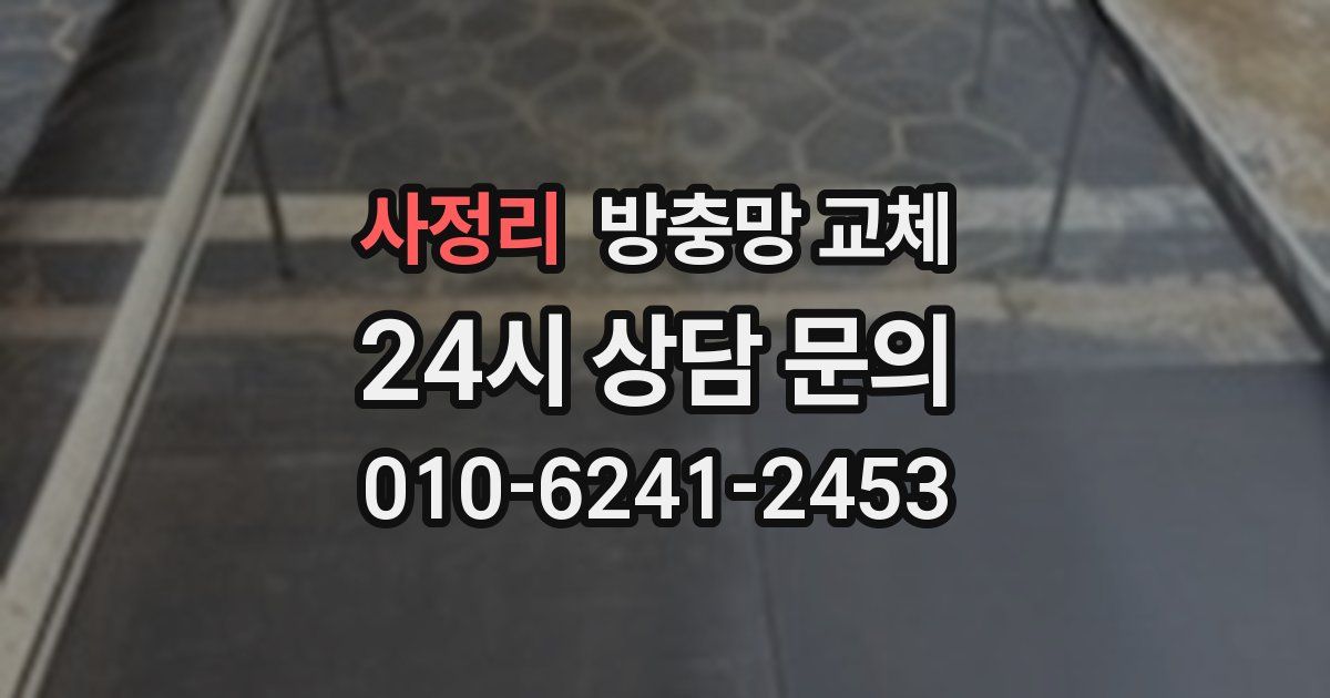 사정리 방충망 교체