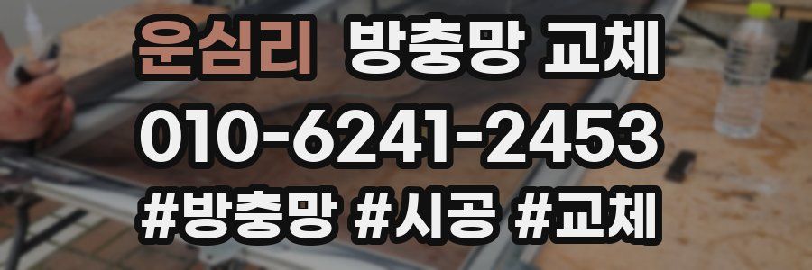 운심리 방충망 교체