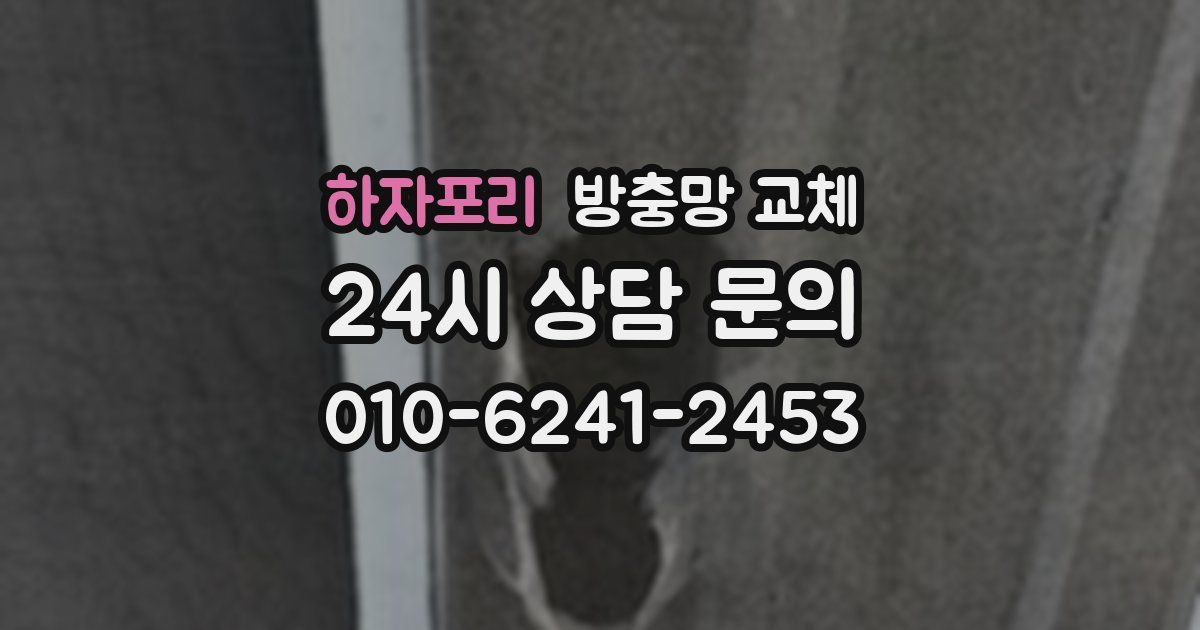 하자포리 방충망 교체