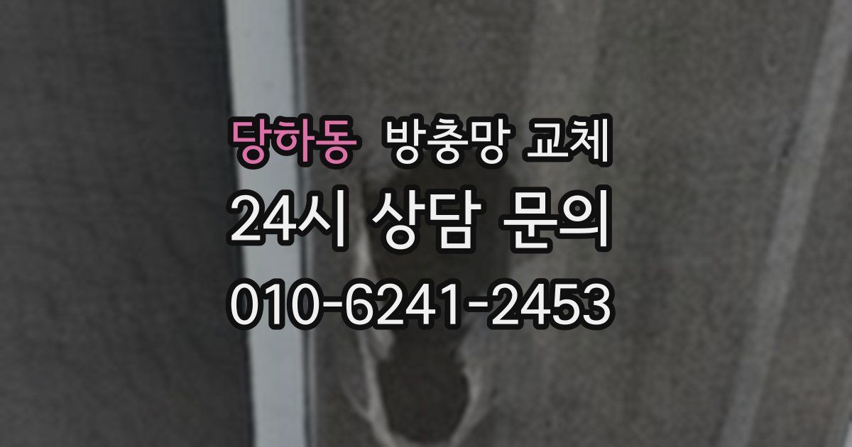 당하동 방충망 교체