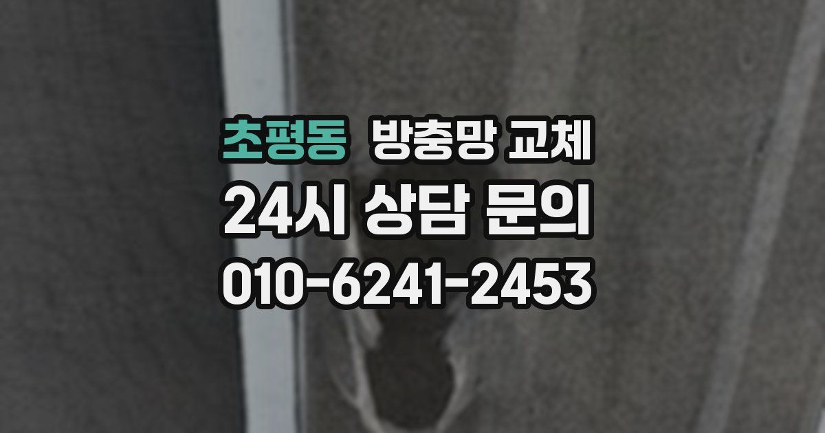 초평동 방충망 교체