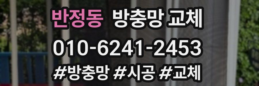 반정동 방충망 교체