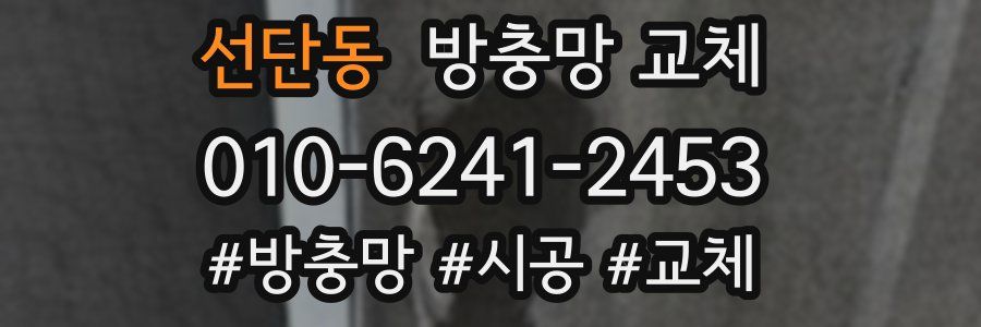 선단동 방충망 교체