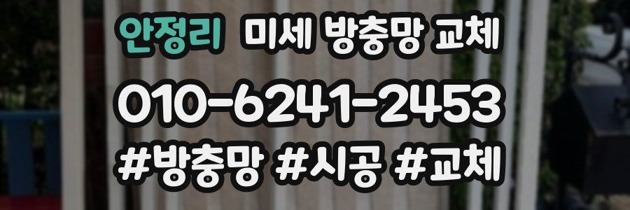 안정리 미세 방충망 교체