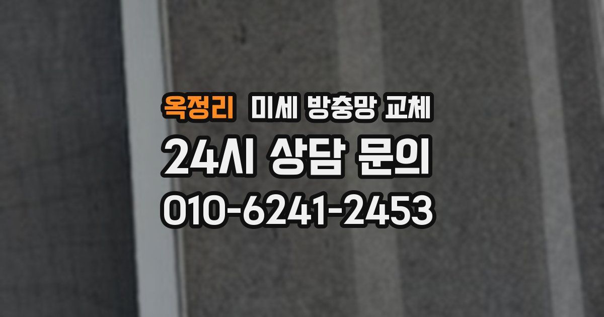 옥정리 미세 방충망 교체