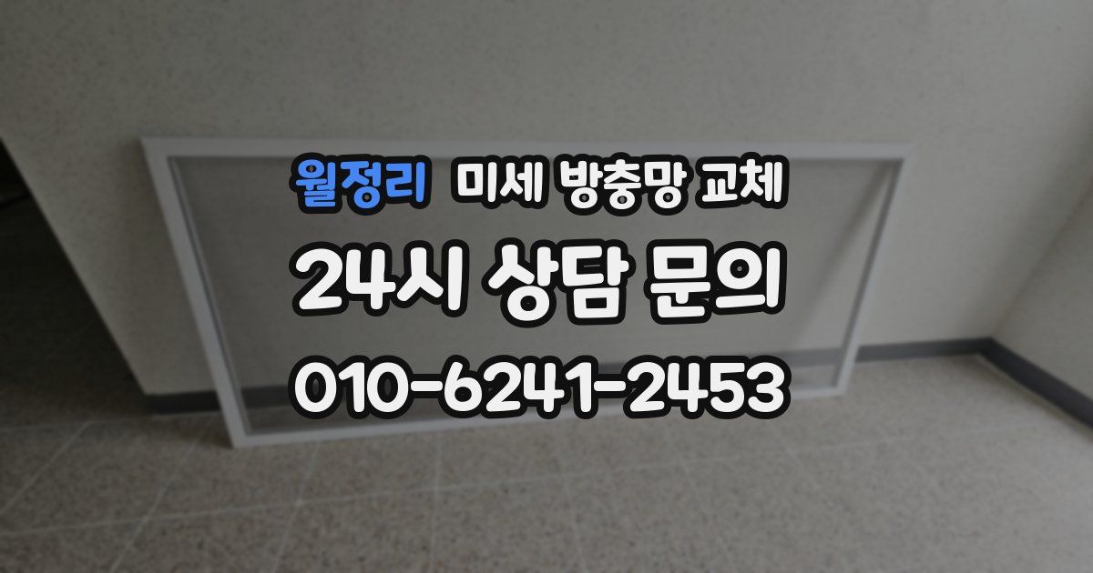 월정리 미세 방충망 교체