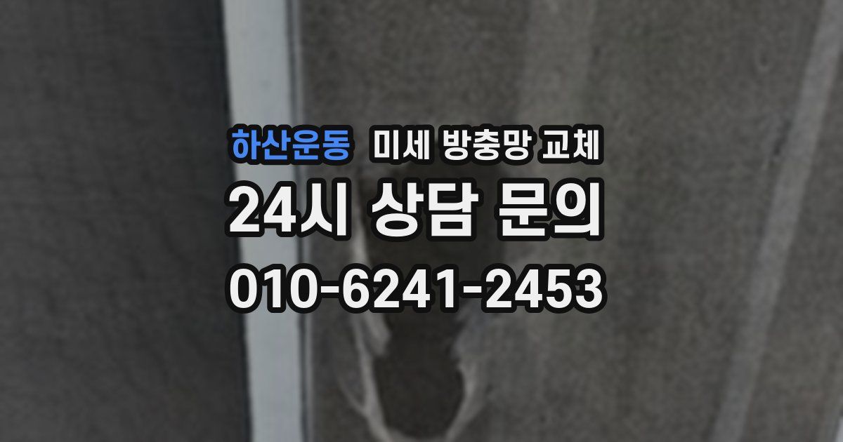 하산운동 미세 방충망 교체