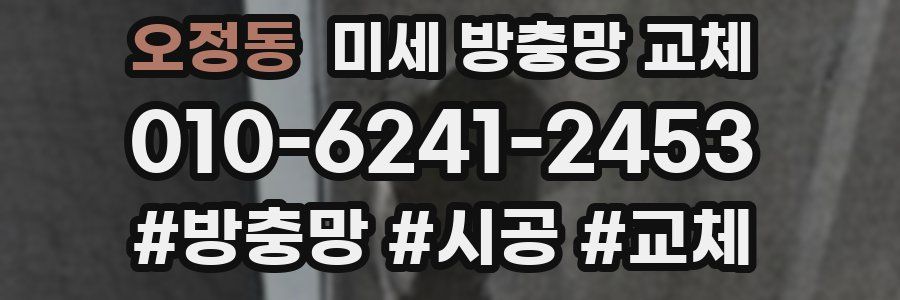 오정동 미세 방충망 교체