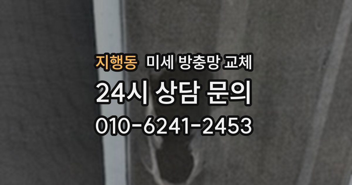 지행동 미세 방충망 교체