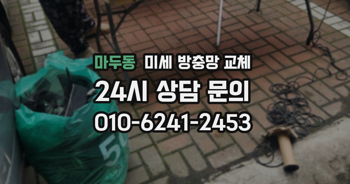 마두동 미세 방충망 교체