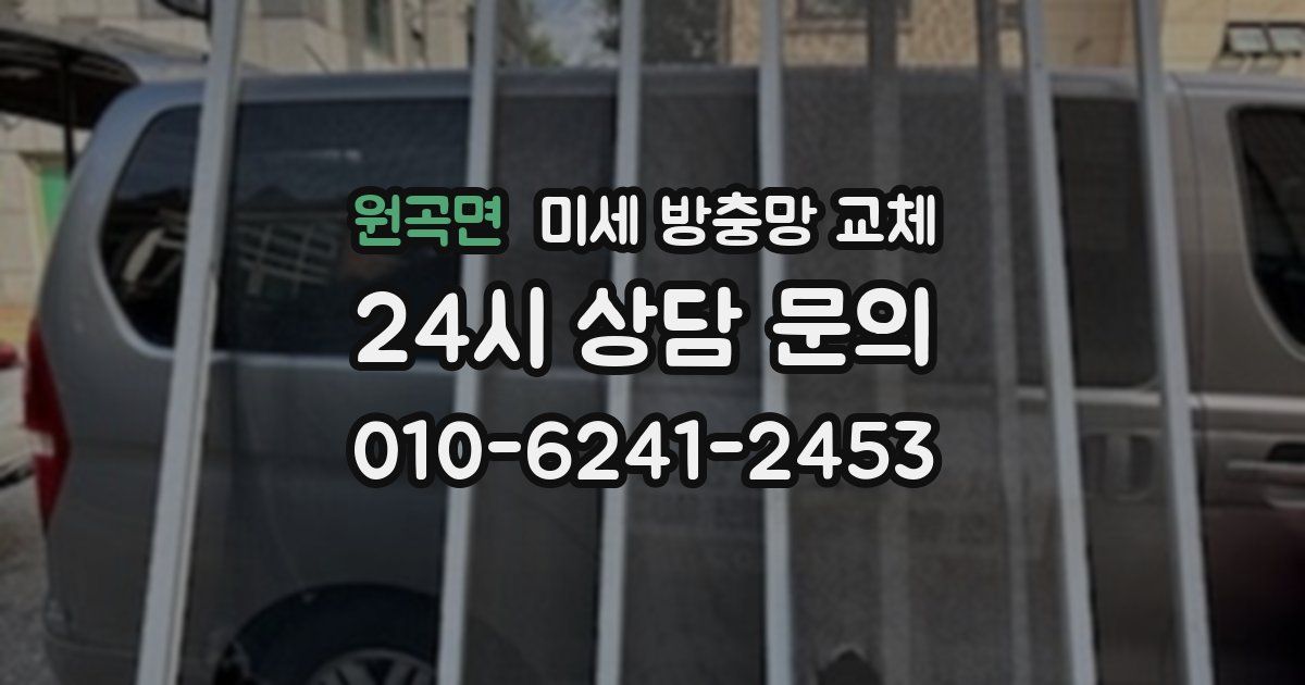 원곡면 미세 방충망 교체