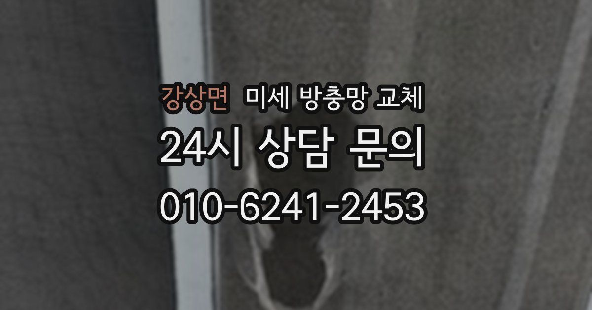 강상면 미세 방충망 교체