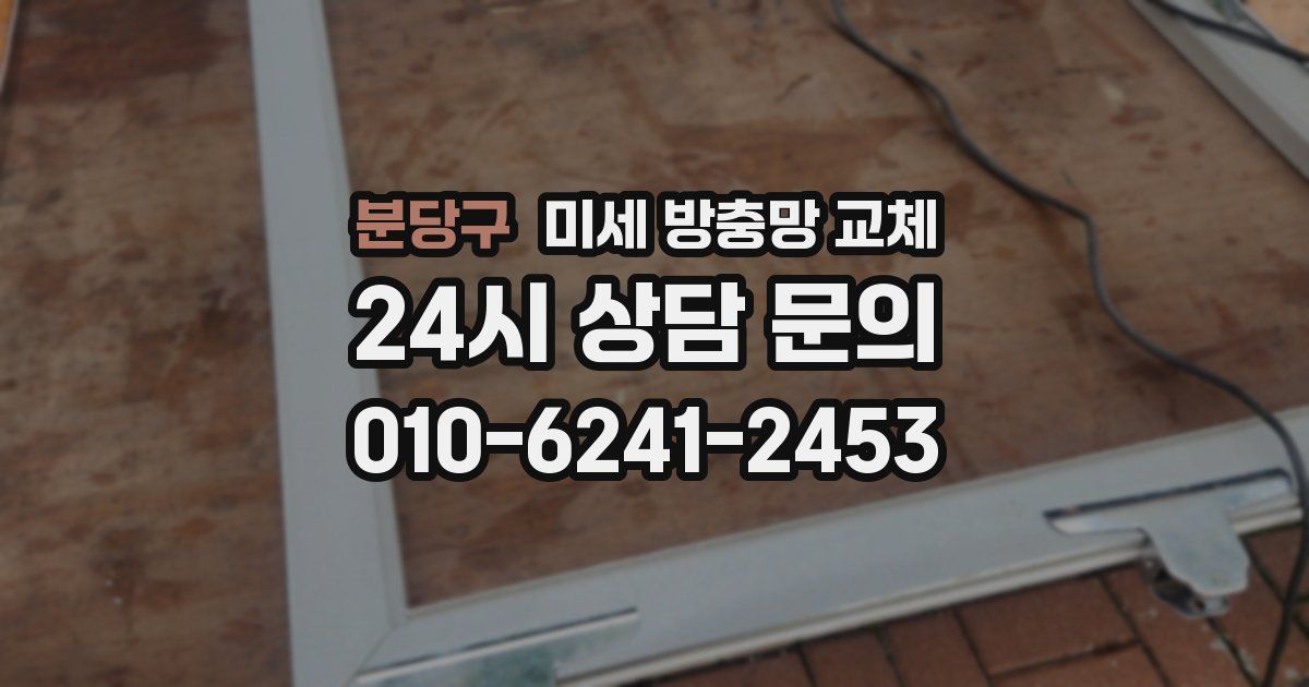 분당구 미세 방충망 교체