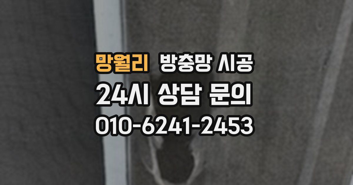 망월리 방충망 시공