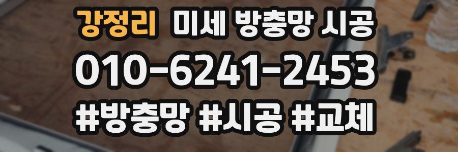 강정리 미세 방충망 시공