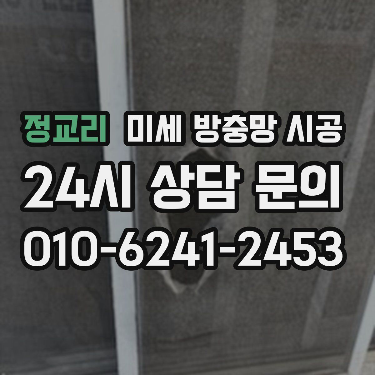 정교리 미세 방충망 시공
