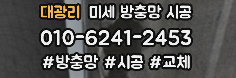 대광리 미세 방충망 시공