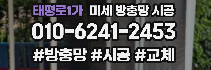 태평로1가 미세 방충망 시공