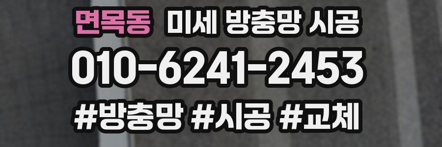 면목동 미세 방충망 시공