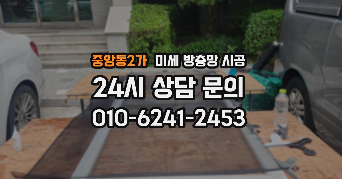 중앙동2가 미세 방충망 시공