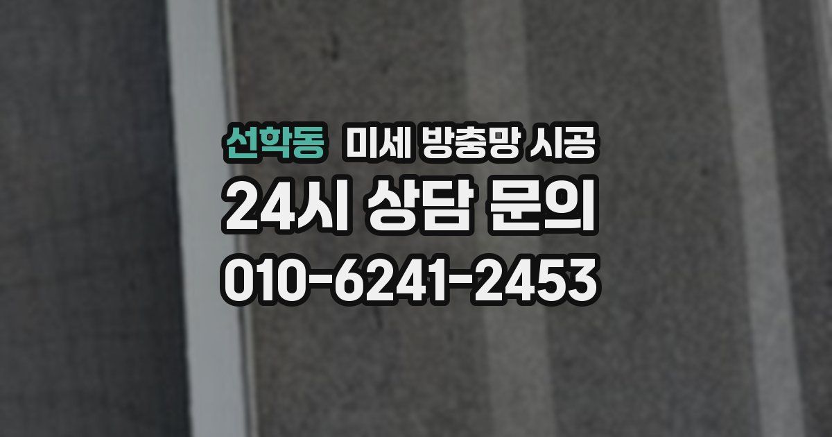 선학동 미세 방충망 시공