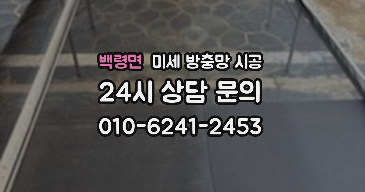 백령면 미세 방충망 시공