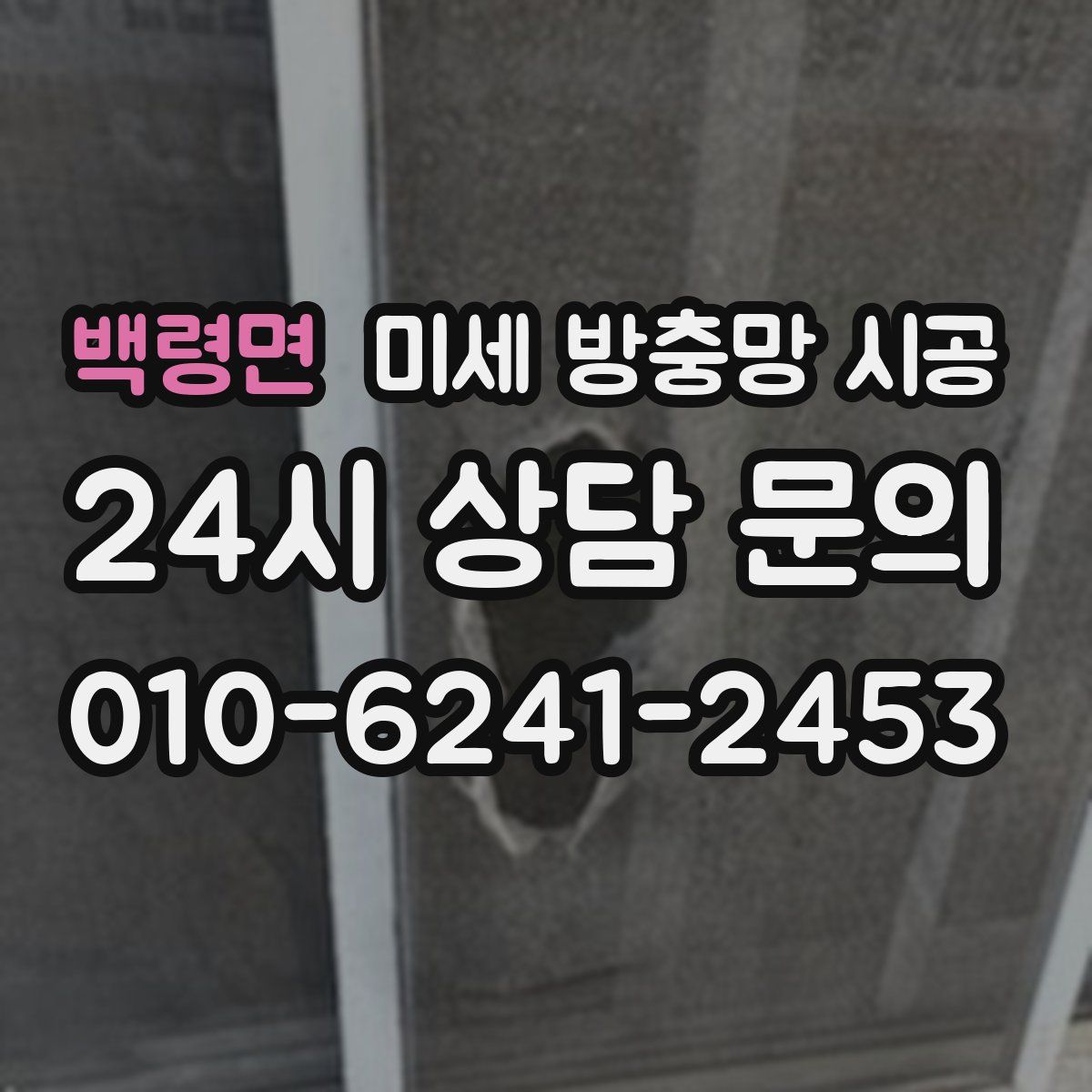백령면 미세 방충망 시공